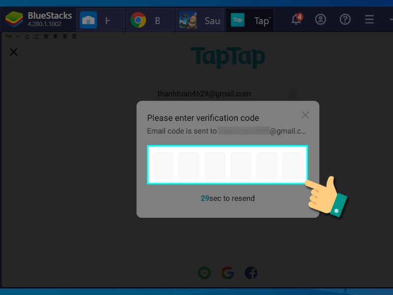 Điền m&atilde; x&aacute;c nhận được gửi về email