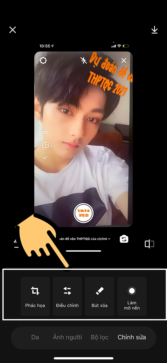 Chỉnh mờ nền (x&oacute;a ph&ocirc;ng)