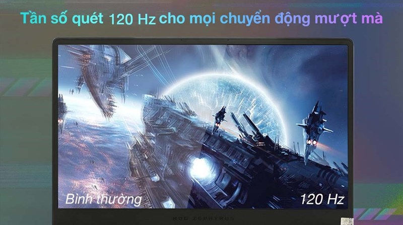 Tần số quét lên đến 120 Hz