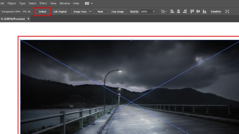 1 Chọn ảnh cần được ngắt link (embed)