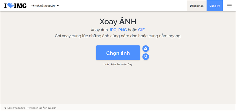  iloveimg.com - Trang web xoay ảnh online