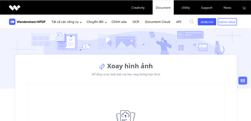 Xoay, lật ảnh online với hipdf.com