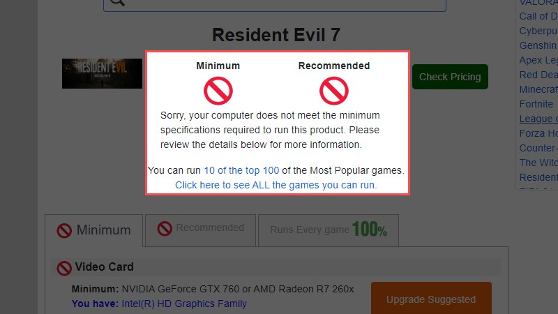 Kết quả trang web trả về