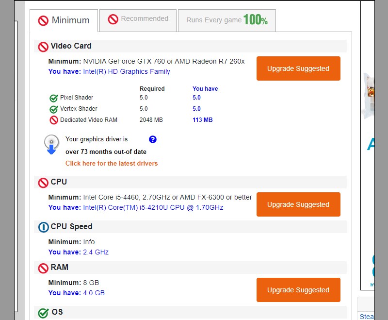 Bạn có th&ecirc;̉ kham khảo các th&ocirc;ng s&ocirc;́ do ph&acirc;̀n m&ecirc;̀m cung c&acirc;́p đ&ecirc;̉ n&acirc;ng c&acirc;́p PC của bạn