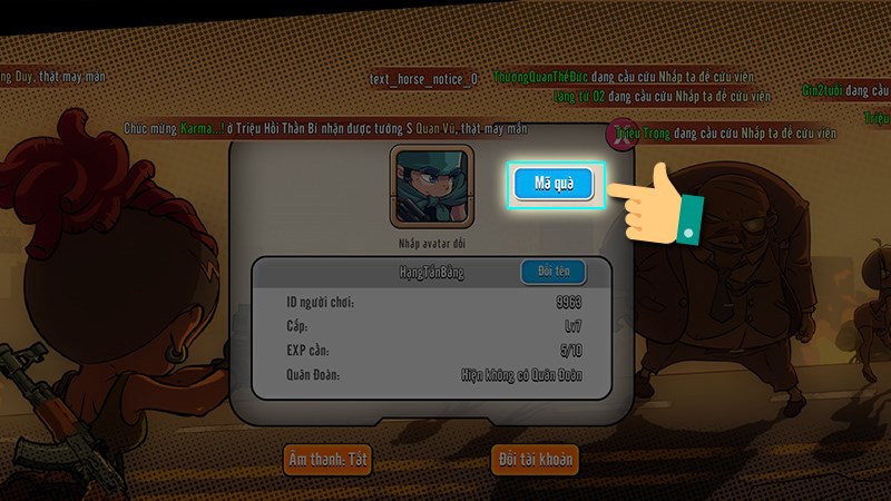 Nhấn v&agrave;o m&atilde; qu&agrave;