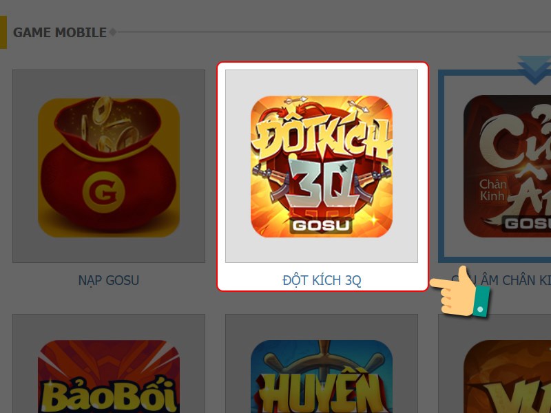 Chọn game Đột Kích 3Q