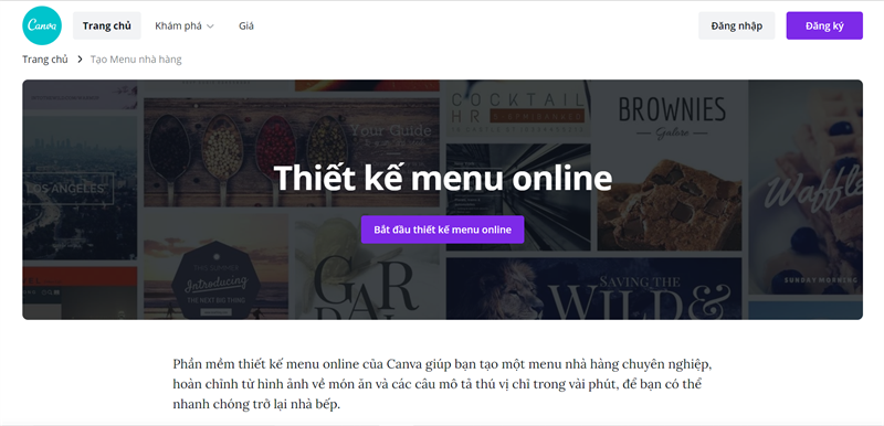 TOP 7 trang web thiết kế menu online miễn phí, đẹp, ấn tượng