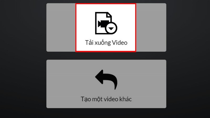 Chọn Tải video xuống để tải video đã được ghép nhạc về máy