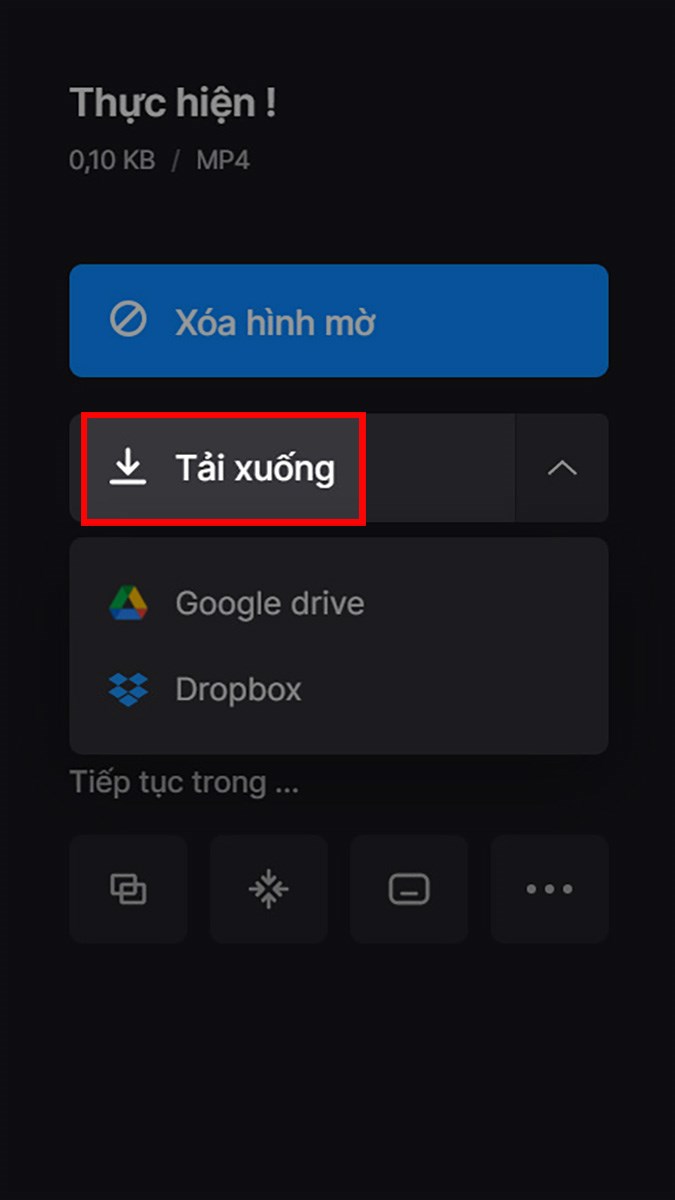 Chọn Tải xuống để tải video về máy