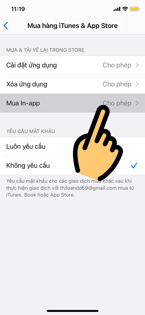 Chọn Mua in-app