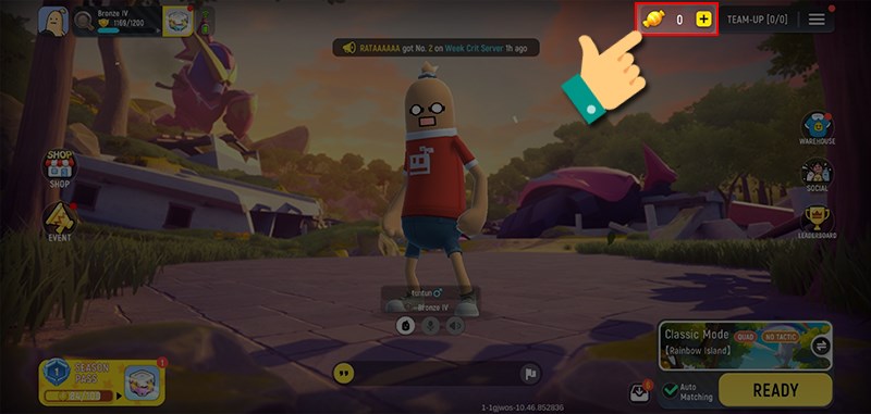 V&agrave;o giao diện game v&agrave; chọn v&agrave;o biểu tượng nạp tiền