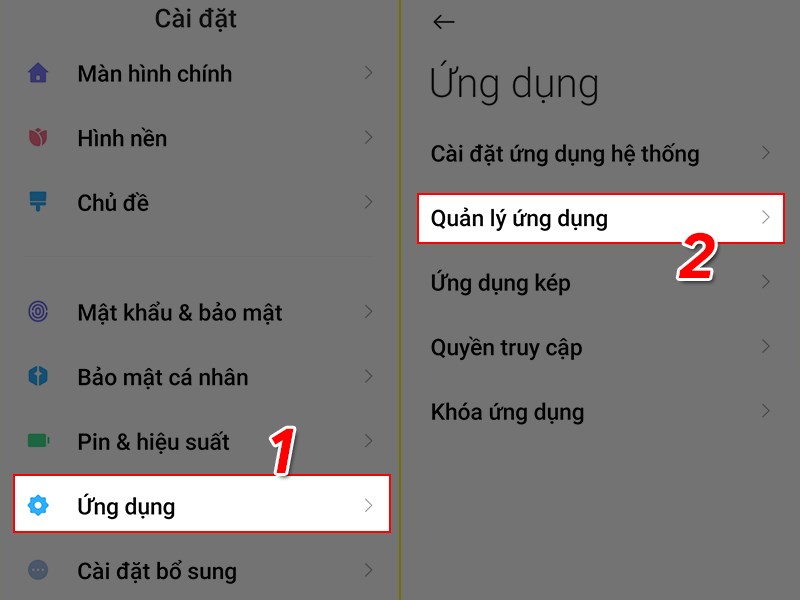 V&agrave;o c&agrave;i đặt ứng dụng