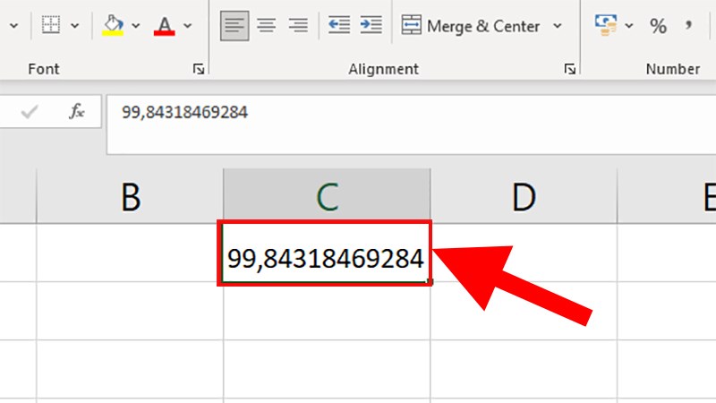 ô Excel được chọn đã được tắt làm tròn số 1 cách nhanh chóng