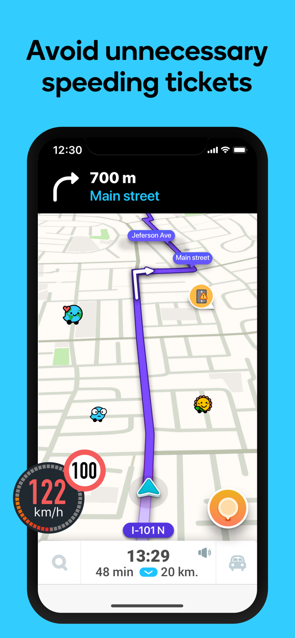 Waze - App đo tốc độ di chuyển