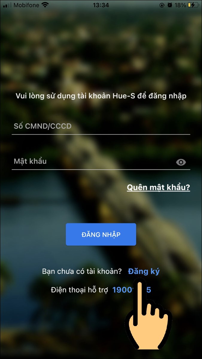 Nhấn v&agrave;o mục Đăng k&yacute;