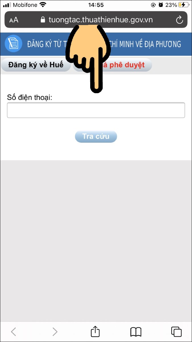 Nhập số điện thoại v&agrave; nhấn n&uacute;t Tra cứu