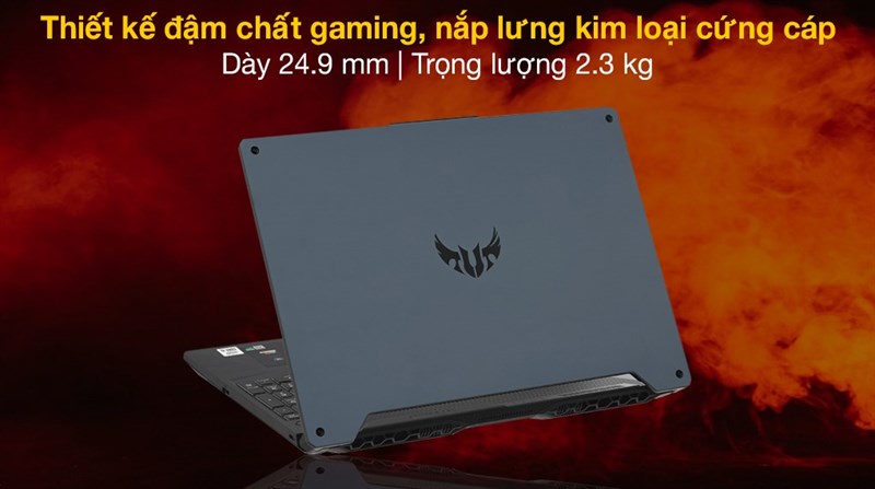 Thiết kế đậm chất gaming, nắp lưng kim loại cứng c&aacute;p