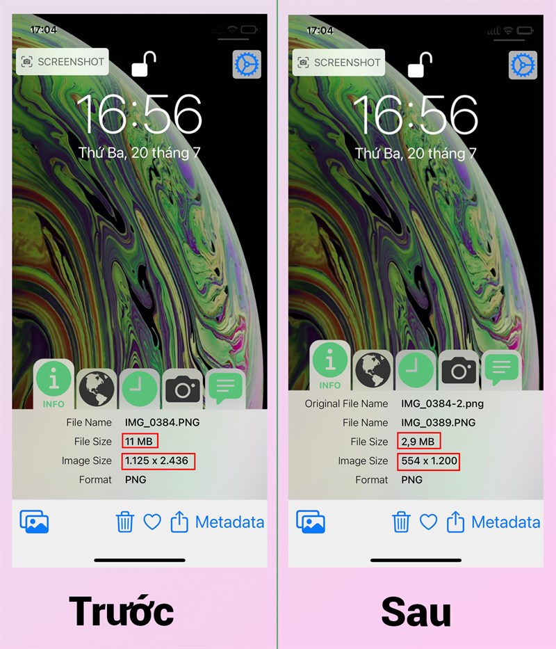 Điều chỉnh k&iacute;ch thước bạn muốn thay đổi v&agrave; nhấn Xong.&nbsp;