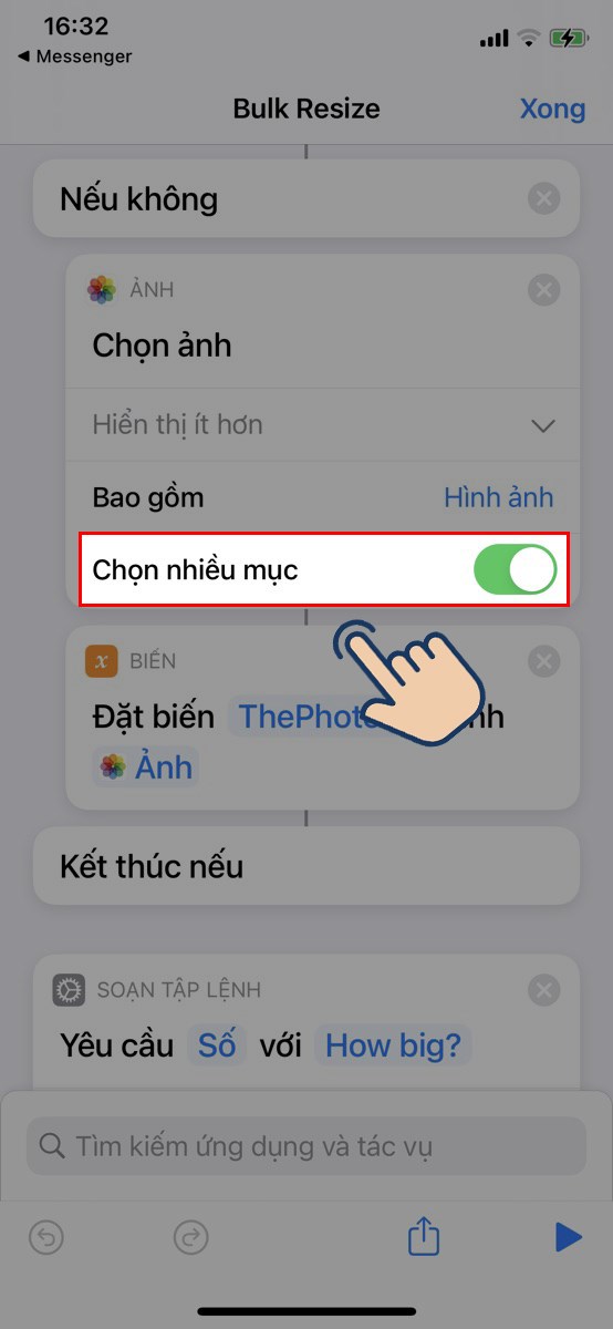 Bật t&iacute;nh năng Chọn nhiều mục l&ecirc;n nh&eacute;.