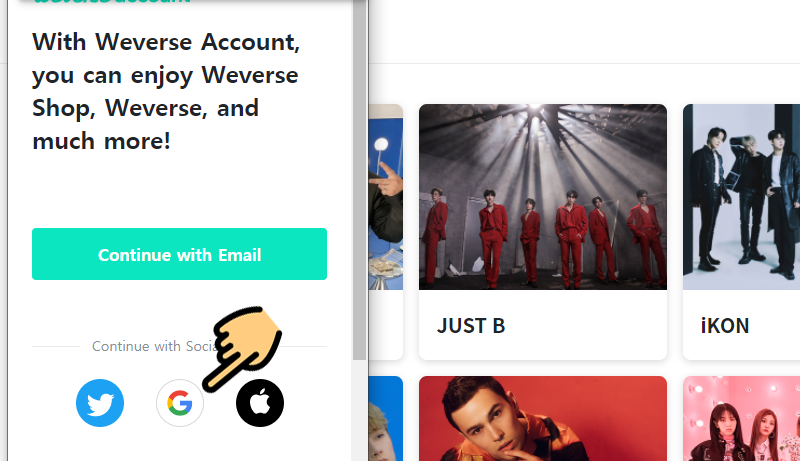 Chọn biểu tượng Google