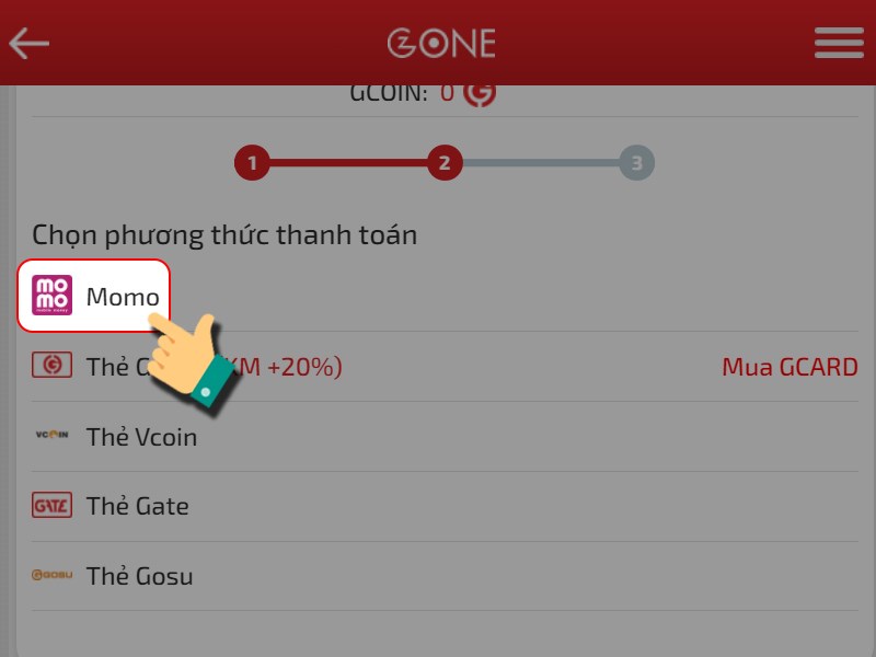 Chọn v&iacute; MoMo