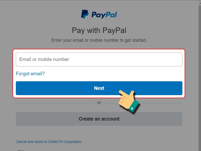 Đăng nhập tài khoản PayPal để thanh toán