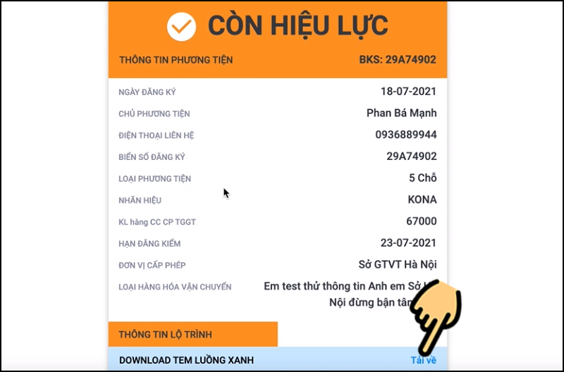 Tải mã QR luồng xanh