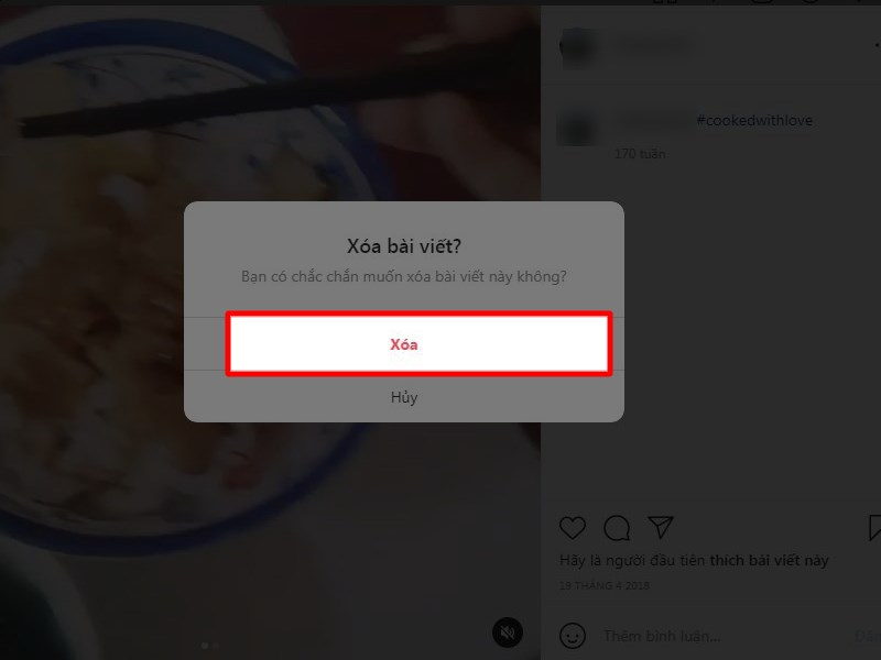 Nhấn n&uacute;t X&oacute;a