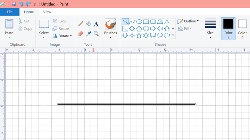 Kết quả được 1 đường thẳng như h&igrave;nh