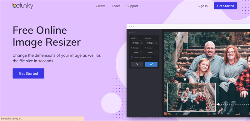 Befunky.com - Phần mềm phóng to ảnh không bị vỡ online