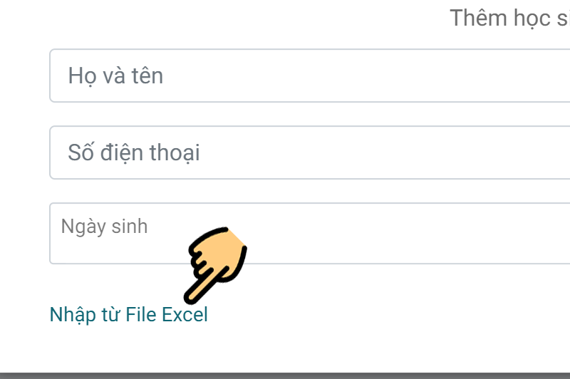 Chọn nhập từ file Excel