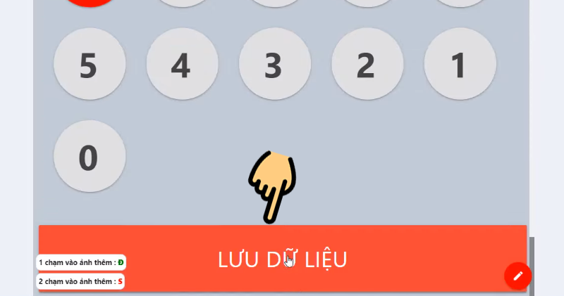 Nhấn Lưu dữ liệu