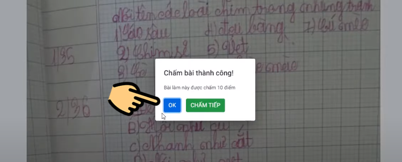 Làm tròn điểm số và nhập lời phê