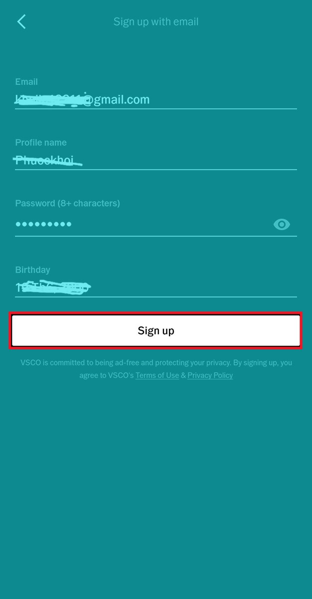  chọn Sign up để tiến h&agrave;nh đăng k&yacute;