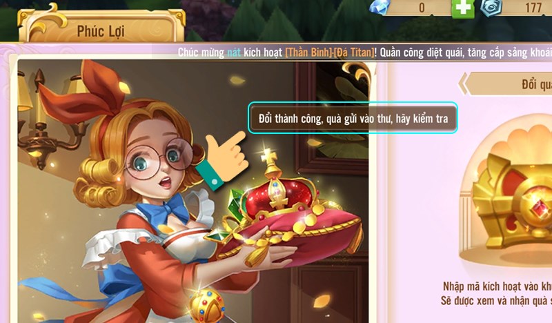 Nhận th&agrave;nh c&ocirc;ng