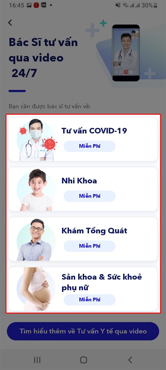 Chọn chuyên khoa bạn muốn khám