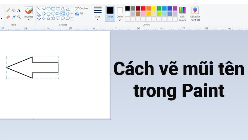 C&aacute;ch vẽ mũi t&ecirc;n trong Paint tr&ecirc;n m&aacute;y t&iacute;nh Windows