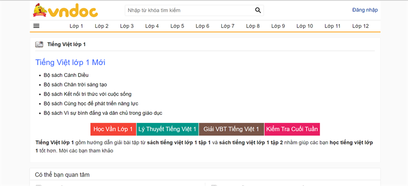 vndoc.com - Website học Tiếng Việt lớp 1 trực tuyến