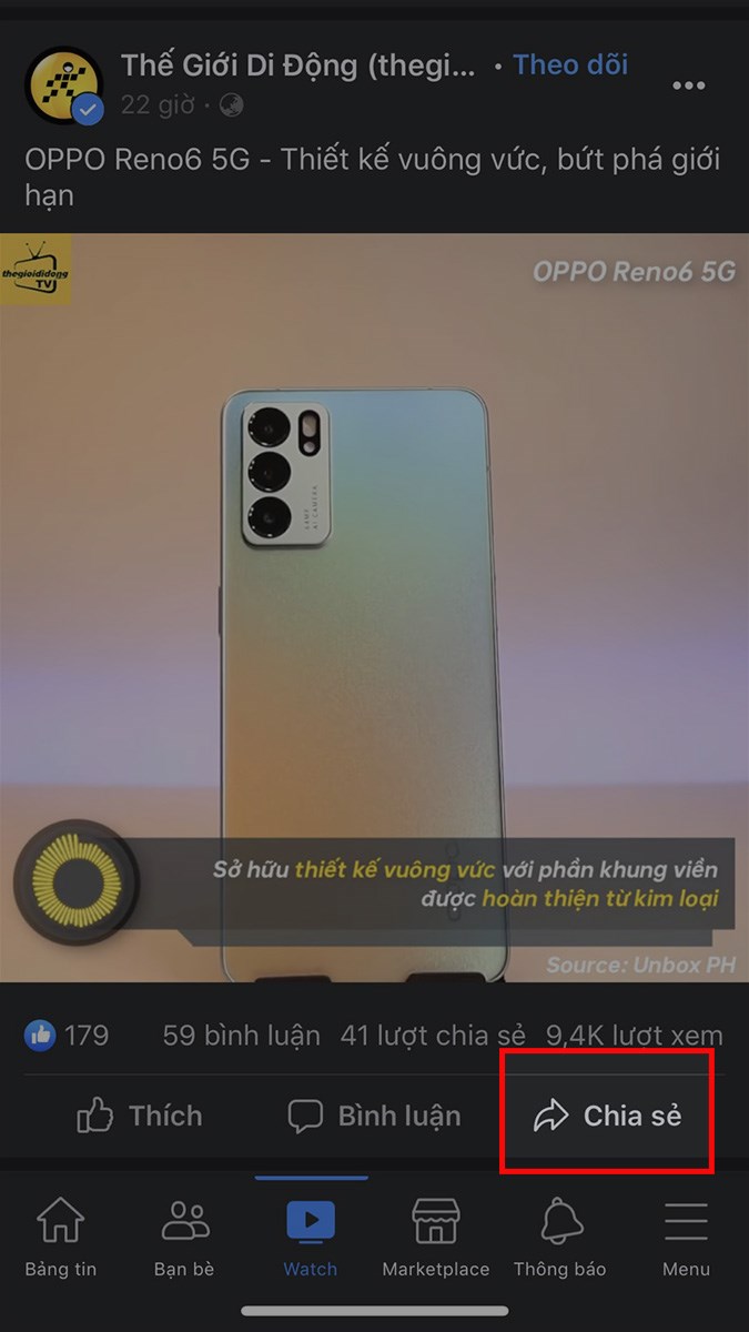 Chọn video bạn muốn lấy link >&nbsp;Chọn Chia sẻ ở g&oacute;c dưới b&ecirc;n phải video