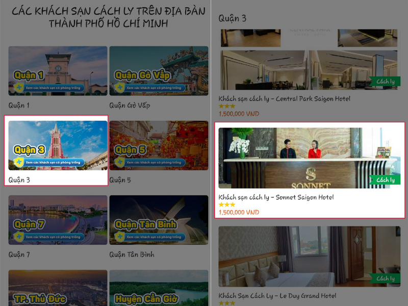 Lựa chọn địa điểm v&agrave; kh&aacute;ch sạn 