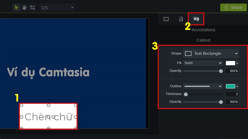 Thực hiện chỉnh sửa khung b&ecirc;n ngo&agrave;i của Text box