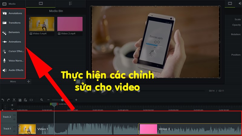 Thực hiện chỉnh sửa, kiểm tra v&agrave; xuất video