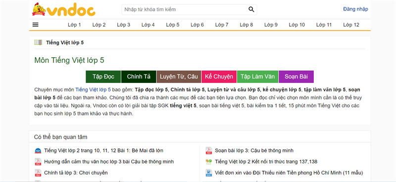 vndoc.com - Website học Tiếng Việt lớp 5 trực tuyến