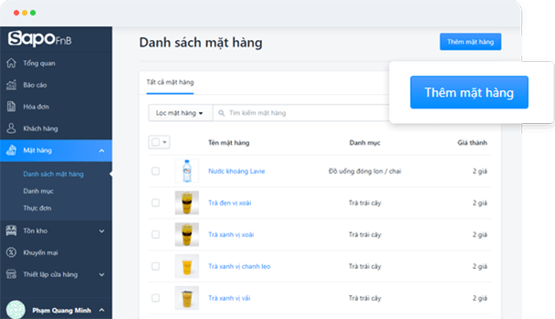 Sapo: Phần mềm quản lý quán nhậu