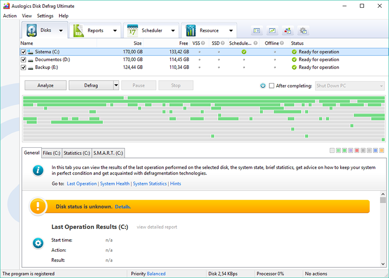 Auslogics Disk Defrag