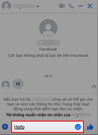 Tiến hành nhập nội dung vào khung chat > Nhấn Enter để gửi tin nhắn