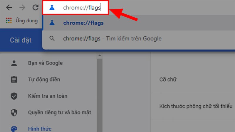 Mở Chrome dưới dạng phiên bản thử nghiệm