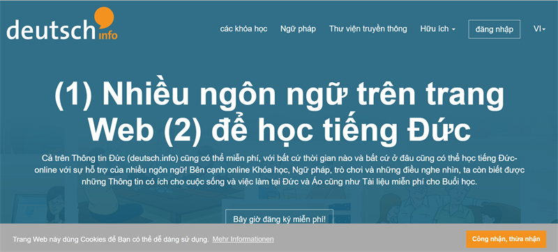 deutsch.info - Trang web học tiếng Đức online