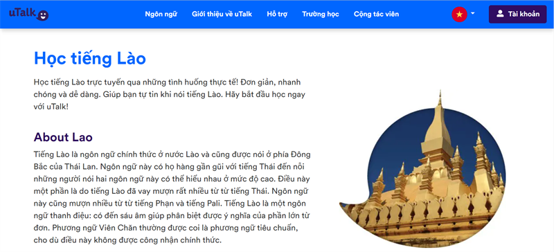 uTalk: Học tiếng Lào qua mạng miễn phí