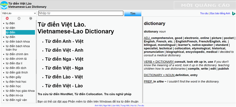 Vietnamese-Lao Dictionary: Từ điển học tiếng Lào online miễn phí